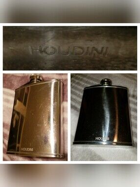 Houdini Stainless Steel Hip Flask -Silver